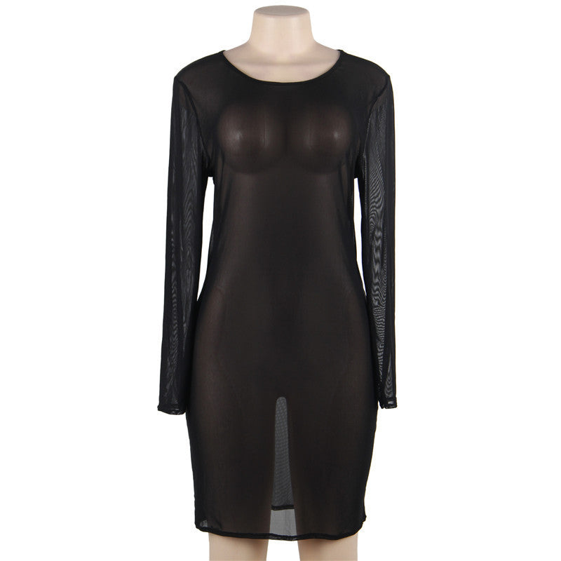 European And American Plus Size Sexy Lingerie Mesh Dress Pretty and Naughty European And American Plus Size Sexy Lingerie Mesh Dress Pretty and Naughty