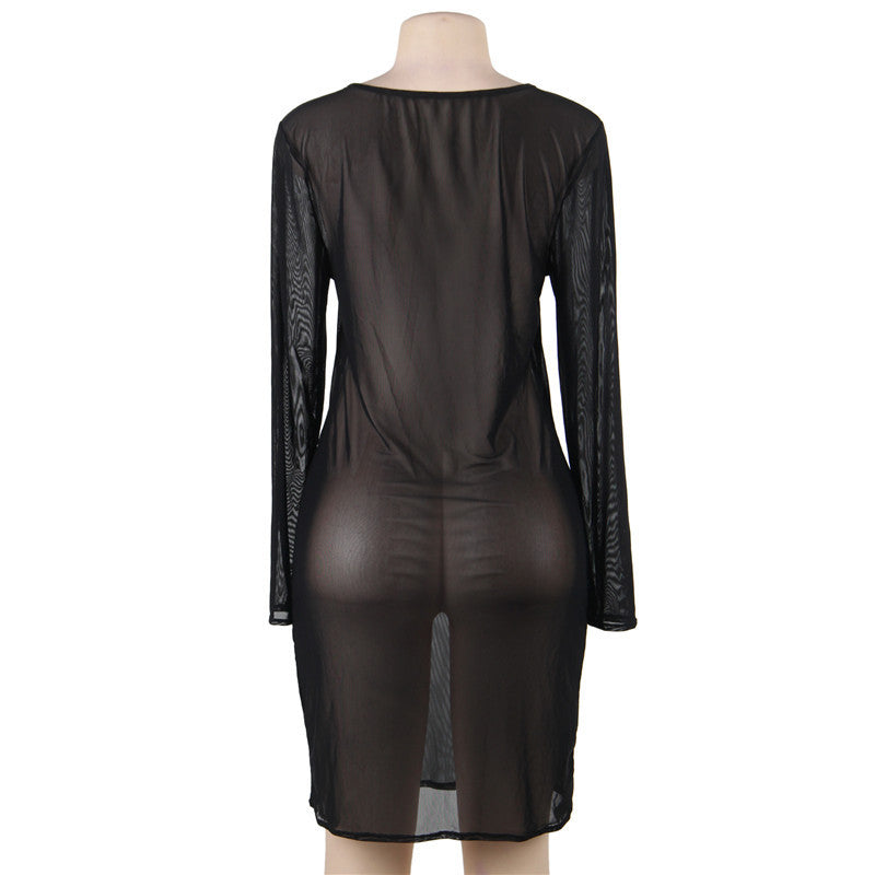 European And American Plus Size Sexy Lingerie Mesh Dress Pretty and Naughty European And American Plus Size Sexy Lingerie Mesh Dress Pretty and Naughty