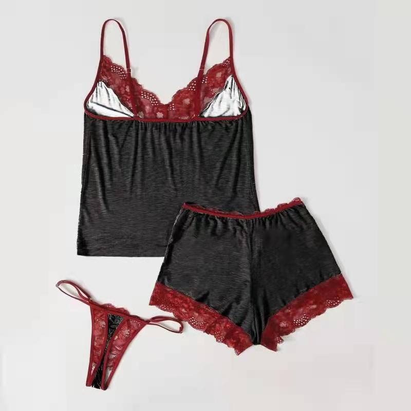 Sexy Lingerie Women's Halloween Pajamas Lace Top With Narrow Straps